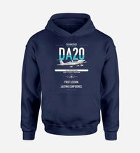 Thumbnail for Diamond DA20 design on navy blue double-side hoodie, single-side print