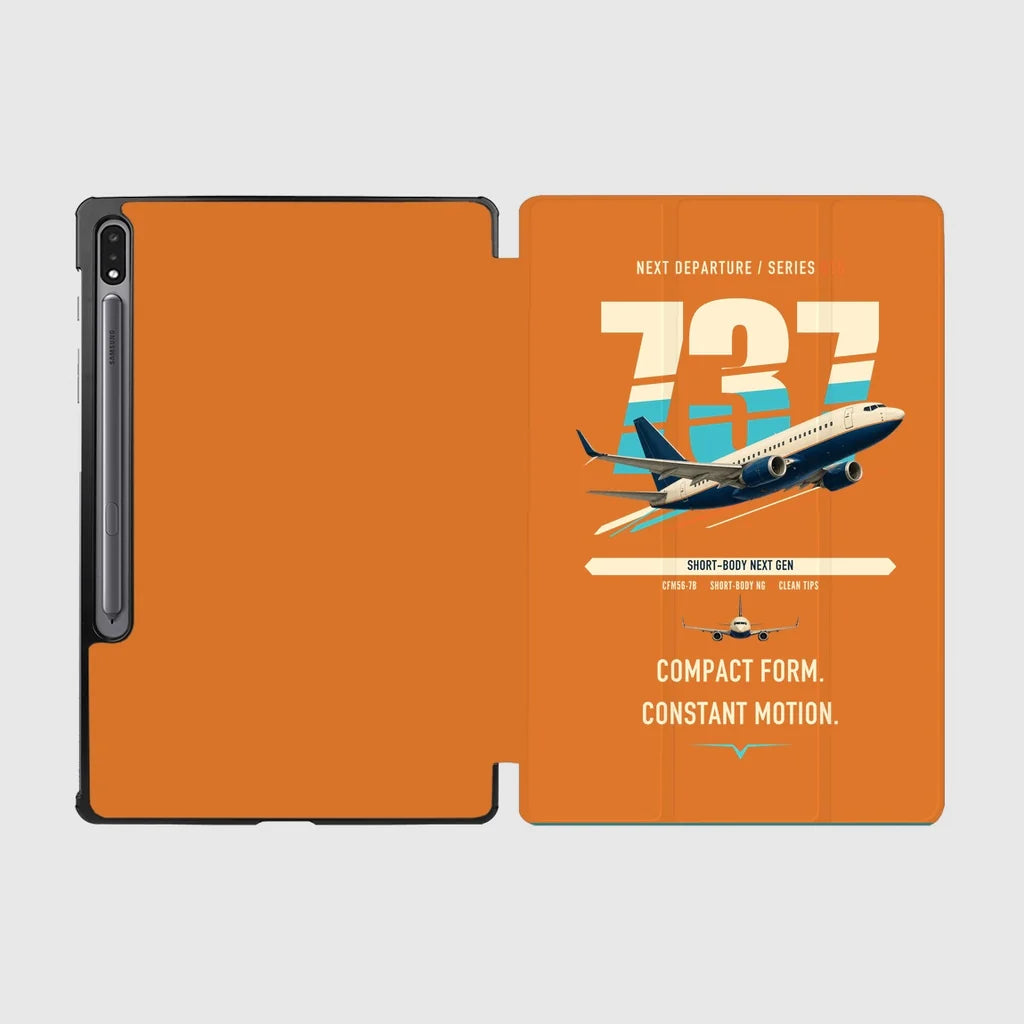Boeing 737-700 NG design on orange samsung tablet tablet case