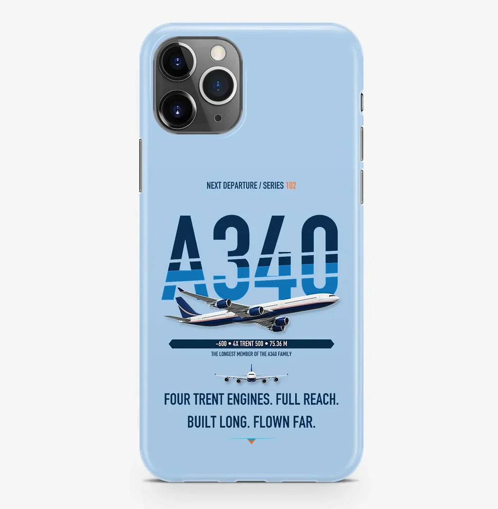 Airbus A340-600 Case ProMax design on light blue iphone case promax