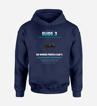 Thumbnail for Flyability Elios 3 design on navy blue hoodie single side