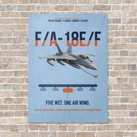 Thumbnail for F A-18E F Buddy Tanker vertical canvas print - no frame - light blue background