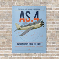 Thumbnail for Fairey Gannet AS.4 vertical canvas print - no frame - light blue background