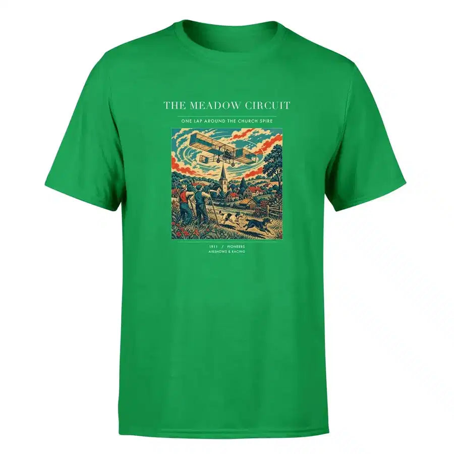 VINTAGE G4325 - The Meadow Circuit - Premium T-Shirt design on green premium t shirt