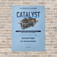 Thumbnail for CATALYST vertical canvas print - no frame - light blue background