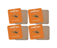 Thumbnail for Westland Scout AH1 design on orange 4 pieces set coaster