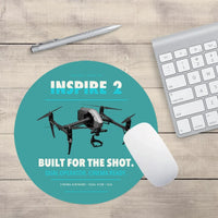 Thumbnail for DJI Inspire 2 design on turquoise round mouse pad