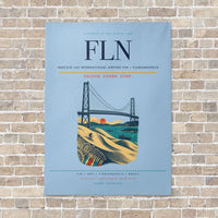 Thumbnail for Hercilio Luz International Airport FLN — Florianopolis vertical canvas print - no frame - light blue background