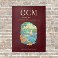 Thumbnail for Owen Roberts International Airport GCM - Canvas Framed - Dark Red