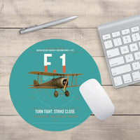 Thumbnail for Sopwith Camel F.1 design on turquoise round mouse pad