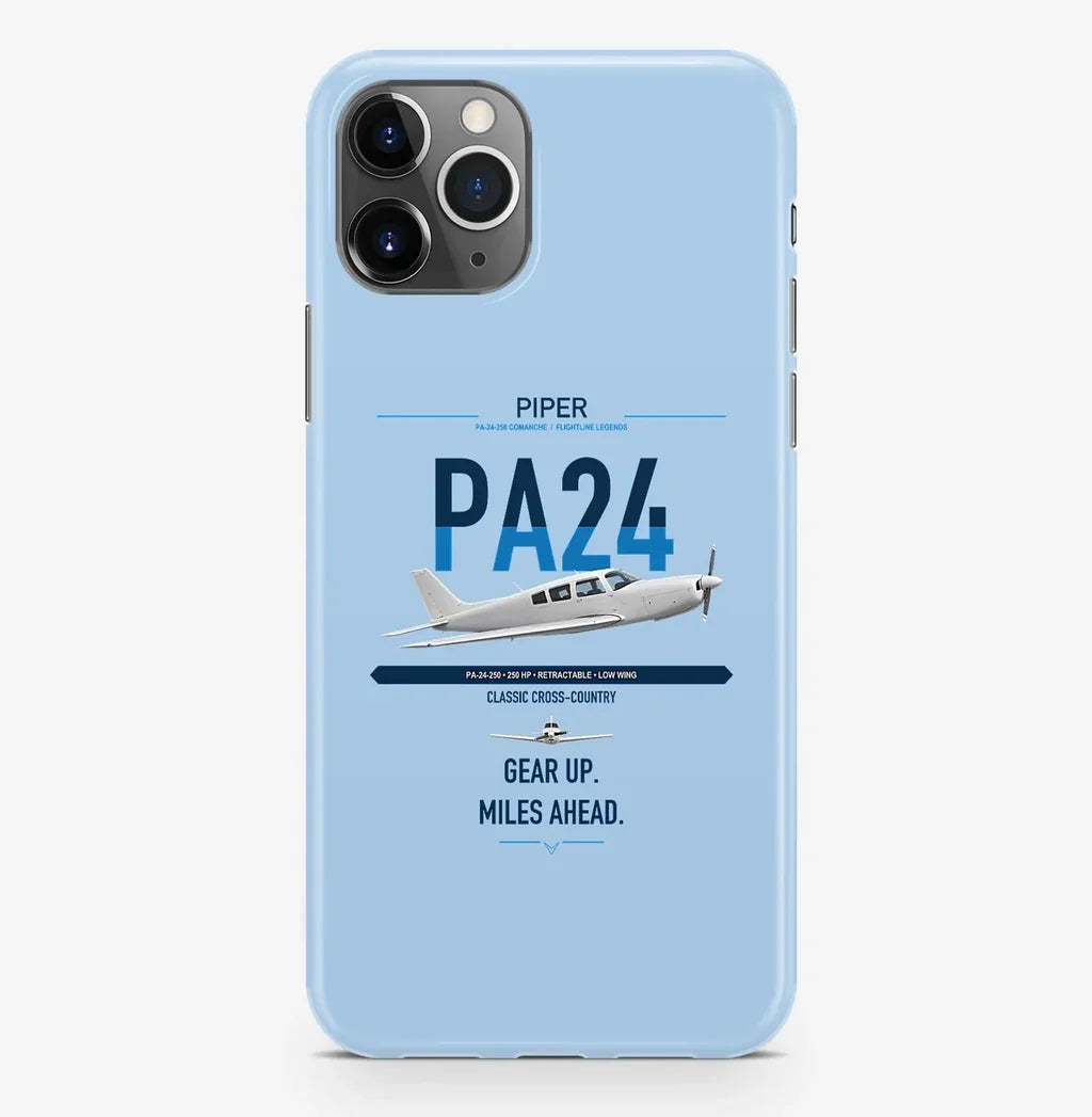Piper PA-24-250 Comanche 250 design on light blue magsafe iphone case, for iPhone Pro Max