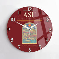 Thumbnail for Silvio Pettirossi International Airport ASU Wall-Clock No-Frame - Dark Red