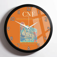 Thumbnail for Tancredo Neves International Airport (CNF) design on orange framed wall clock