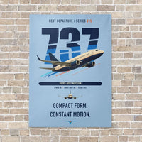 Thumbnail for Boeing 737-700 NG vertical canvas print - no frame - light blue background