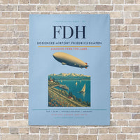 Thumbnail for Bodensee-Airport Friedrichshafen FDH vertical canvas print - no frame - light blue background