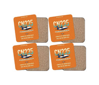 Thumbnail for Airbus CN235-300M design on orange 4 pieces set coaster
