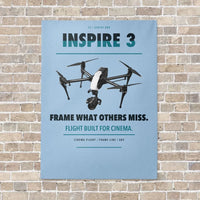 Thumbnail for DJI Inspire 3 vertical canvas print - no frame - light blue background