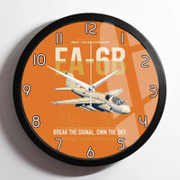 Thumbnail for EA-6B Prowler design on orange framed wall clock