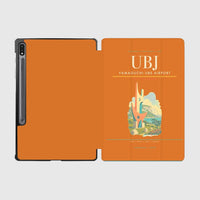 Thumbnail for Yamaguchi Ube Airport (UBJ) design on orange samsung tablet tablet case