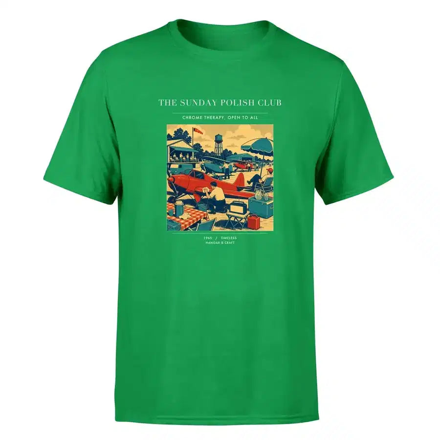 VINTAGE G4436 - The Sunday Polish Club - Premium T-Shirt design on green premium t shirt