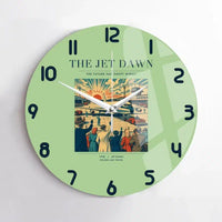 Thumbnail for VINTAGE G4113 - The Jet Dawn - Designed Wall Clocks design on lightgreen no-frame