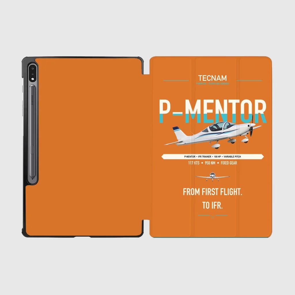 Tecnam P-Mentor design on orange samsung tablet tablet case