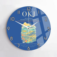 Thumbnail for Okayama Momotaro Airport OKJ Wall-Clock No-Frame - Blue