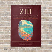 Thumbnail for Ixtapa-Zihuatanejo International Airport ZIH - Canvas Framed - Dark Red