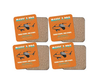 Thumbnail for DJI Mavic 3 Pro design on orange 4 pieces set coaster