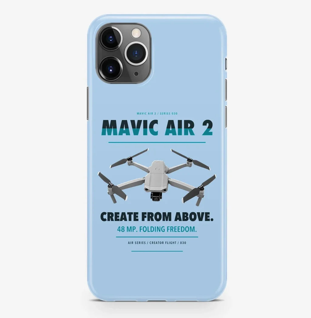 DJI Mavic Air 2 Case ProMax design on light blue iphone case promax