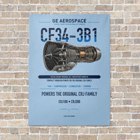 Thumbnail for CF34-3B1 vertical canvas print - no frame - light blue background