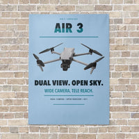 Thumbnail for DJI Air 3 vertical canvas print - no frame - light blue background