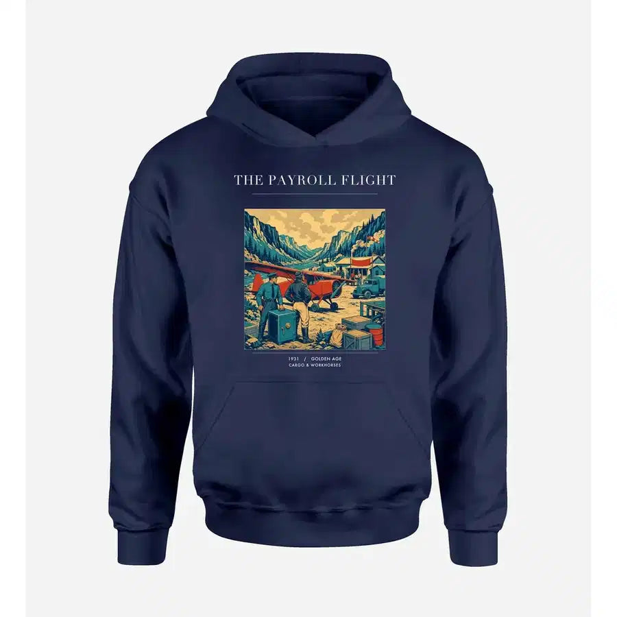 VINTAGE G4413 - The Payroll Flight - Premium Hoodie design on navyblue premium