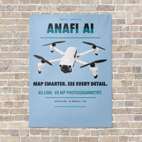 Thumbnail for Parrot ANAFI Ai vertical canvas print - no frame - light blue background