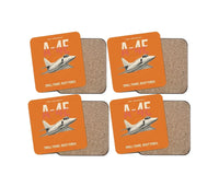 Thumbnail for A-4E Skyhawk design on orange 4 pieces set coaster