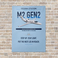 Thumbnail for Cessna Citation M2 Gen2 vertical canvas print - no frame - light blue background