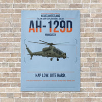 Thumbnail for AgustaWestland AH-129D Mangusta vertical canvas print - no frame - light blue background