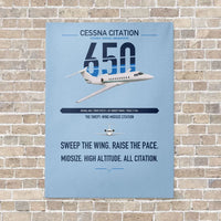 Thumbnail for Cessna Citation 650 - Citation III vertical canvas print - no frame - light blue background