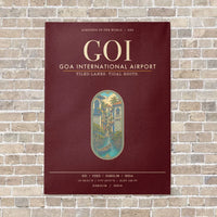 Thumbnail for Goa International Airport Dabolim GOI - Canvas Framed - Dark Red