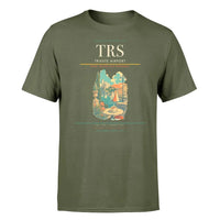 Thumbnail for Trieste Airport (TRS) T-Shirt single-side front print in Green Army | trieste-airport-trs-double-side-t-shirt