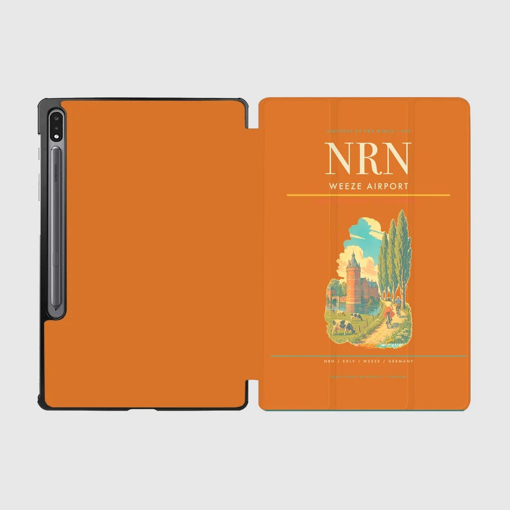 Weeze Airport (NRN) design on orange samsung tablet tablet case