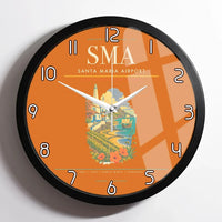 Thumbnail for Santa Maria Airport (SMA) design on orange framed wall clock