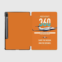 Thumbnail for Beechcraft King Air 360 design on orange samsung tablet tablet case