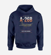 Thumbnail for A-26B Invader design on navy blue double-side hoodie