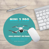 Thumbnail for DJI Mini 3 Pro design on turquoise round mouse pad