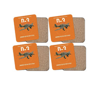 Thumbnail for Junkers Ju 87D-3 design on orange 4 pieces set coaster
