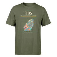 Thumbnail for Tbilisi International Airport (TBS) T-Shirt single-side front print in Green Army | tbilisi-international-airport-tbs-double-side-t-shirt
