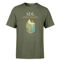 Thumbnail for Sundsvall-Timrå Airport (SDL) T-Shirt single-side front print in Green Army | sundsvall-timrå-airport-sdl-double-side-t-shirt