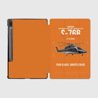 Thumbnail for Sikorsky S-76B design on orange samsung tablet tablet case