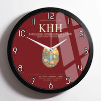 Thumbnail for Kaohsiung International Airport KHH Wall-Clock Framed - Dark Red