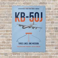 Thumbnail for KB-50J Superfortress vertical canvas print - no frame - light blue background
